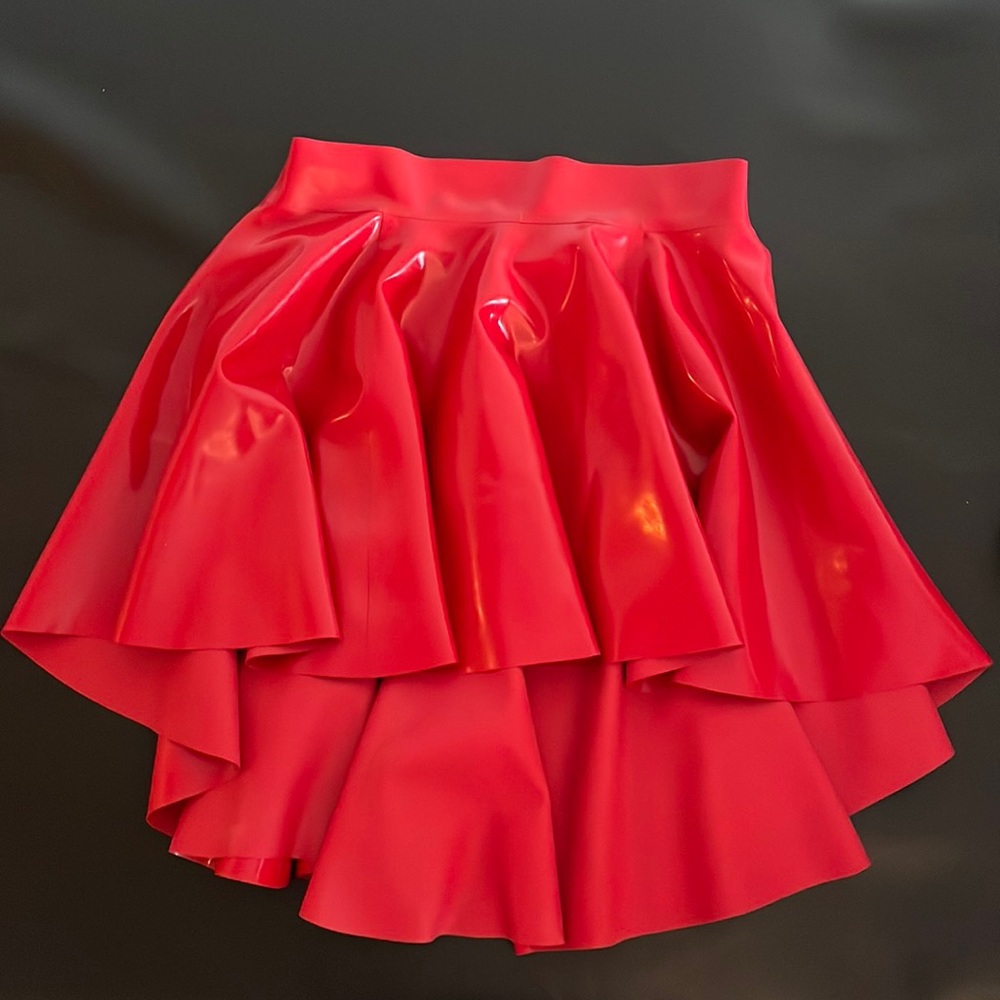 Jane Doe Red Latex Skirt